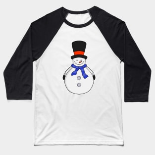 Snowman with top hat Baseball T-Shirt